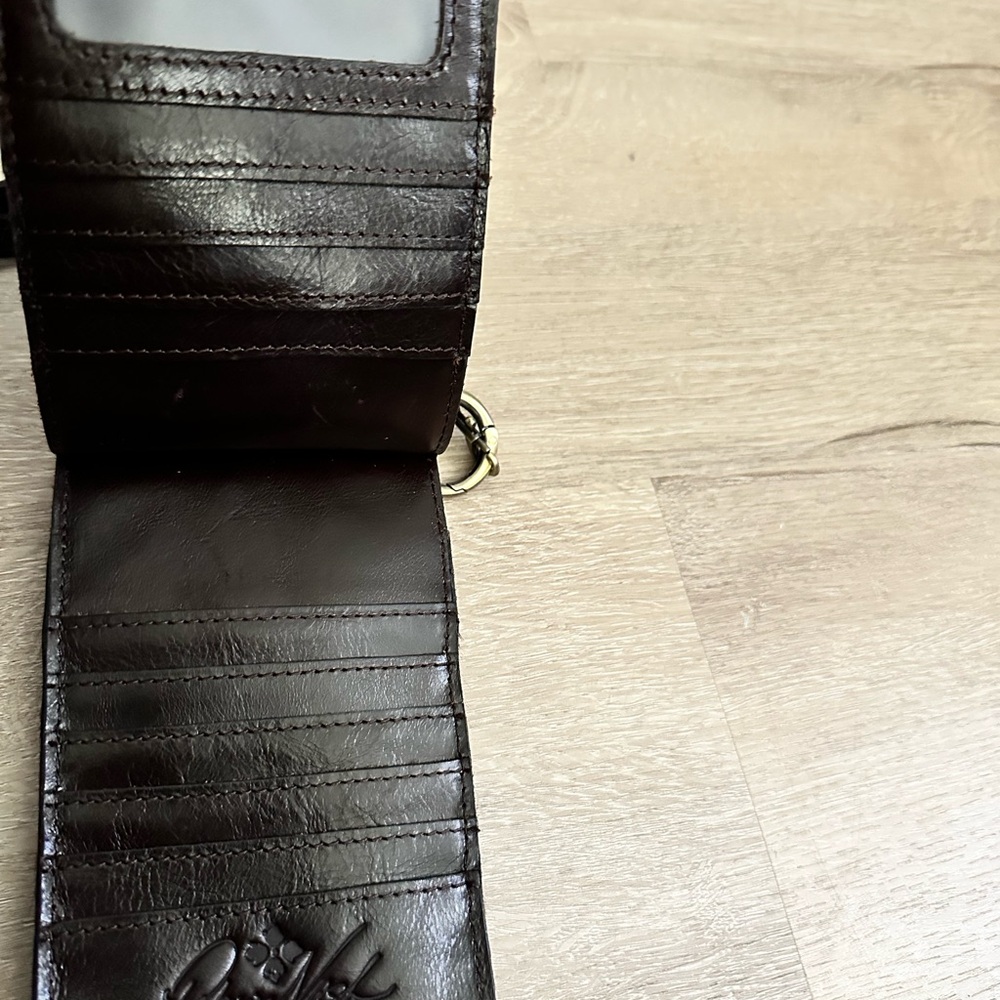 Patricia Nash Pony Hair Fur Leopard Print Wristlet Leather Black Strap - Picture 7 of 8